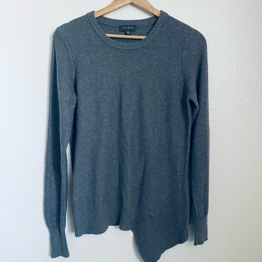 The Limited Gray Crewneck Sweater